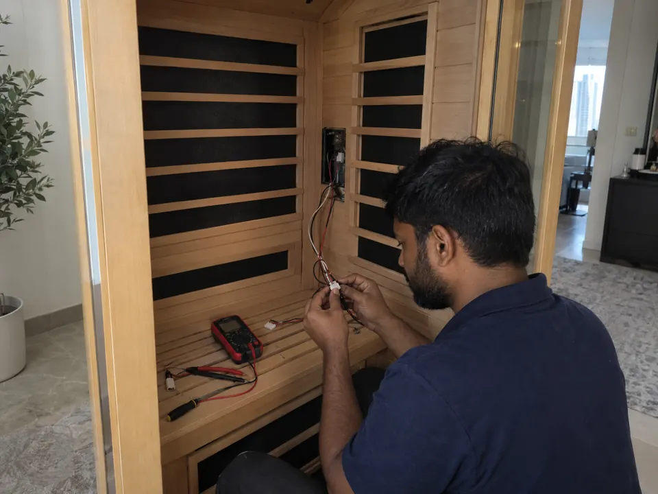 Troubleshooting infrared sauna controls and wiring